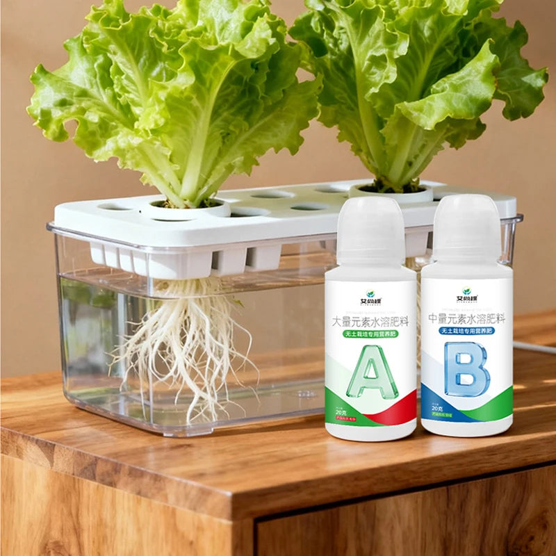 A & B Hydroponic Plant Nutrients for Vegetables, Herbs and Leafy Greens