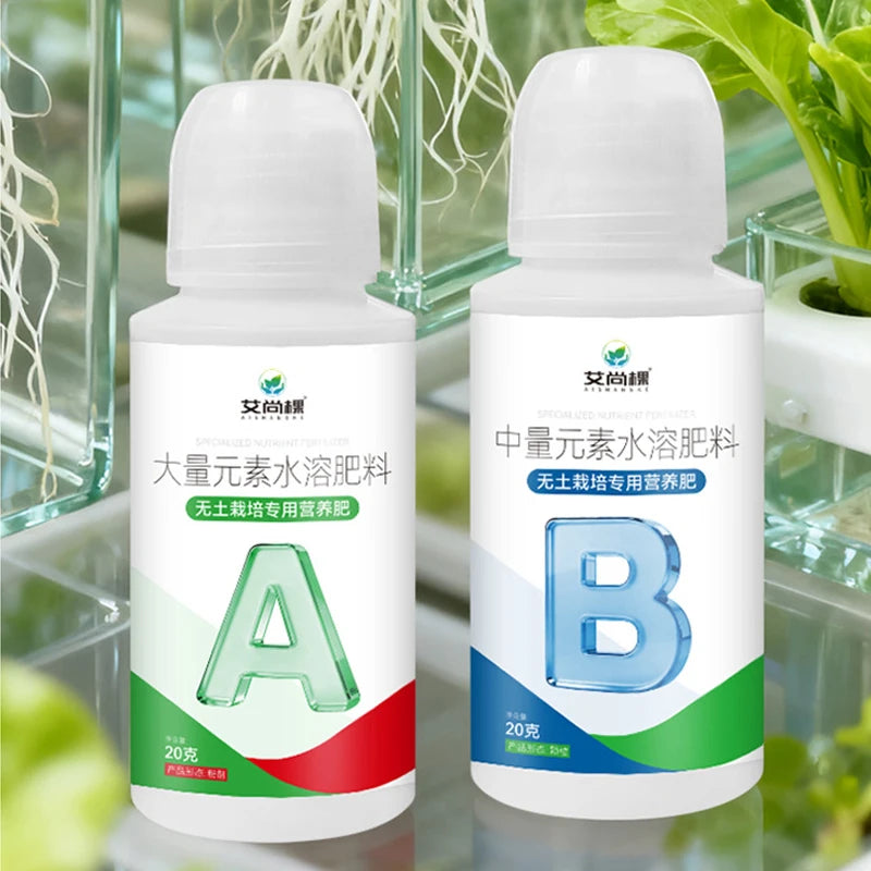 A & B Hydroponic Plant Nutrients for Vegetables, Herbs and Leafy Greens