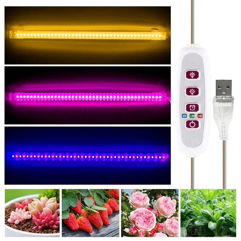 Full Spectrum USB LED Grow Light Bar for Indoor Plants | 30cm