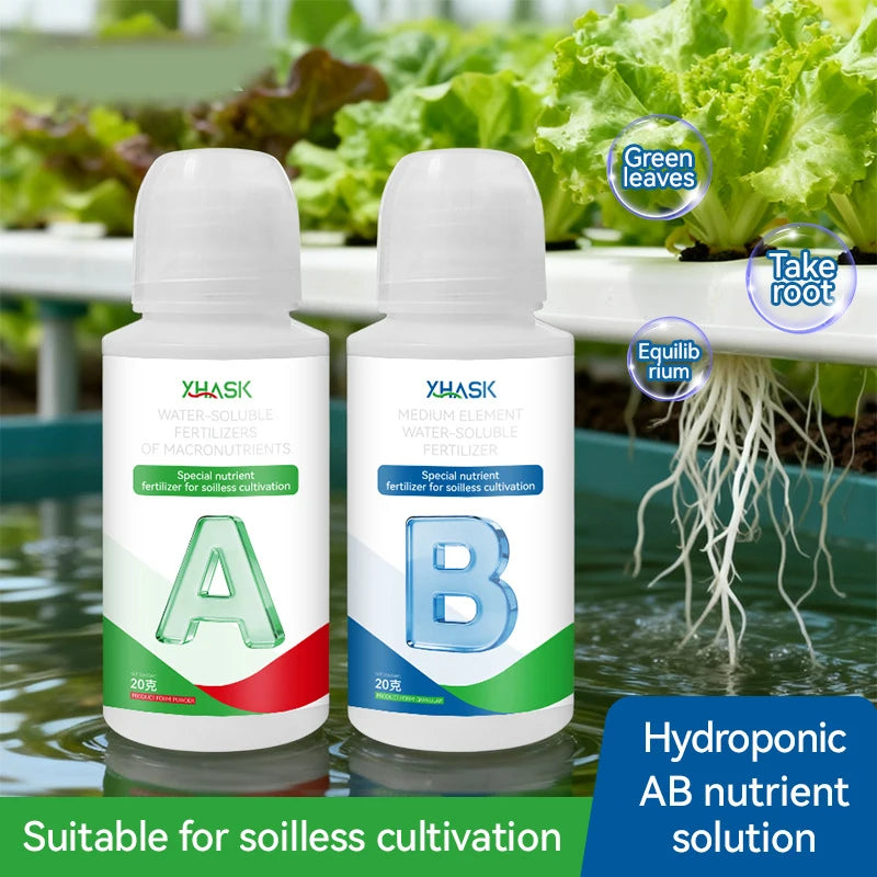 A & B Hydroponic Plant Nutrients for Vegetables, Herbs and Leafy Greens
