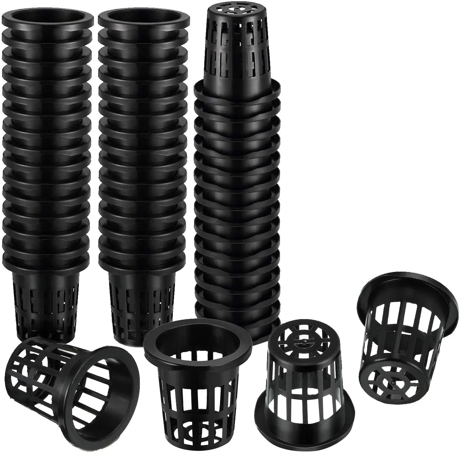 100-Pack 1.77" Hydroponic Net Cups for Seedlings, Aquaponics & Orchids