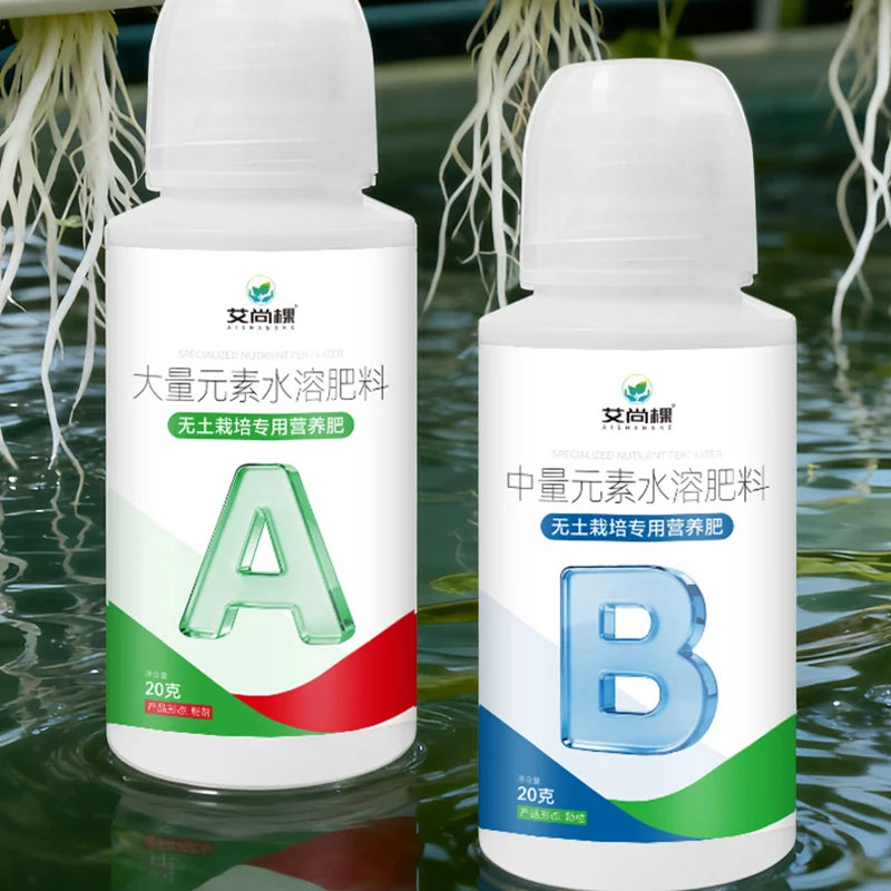 A & B Hydroponic Plant Nutrients for Vegetables, Herbs and Leafy Greens