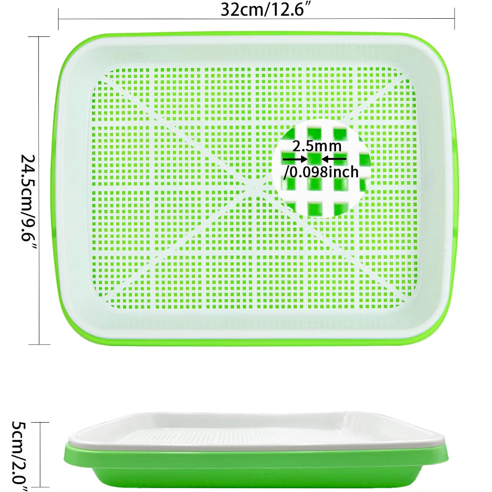Microgreens Growing Tray for Sprouts, Seed Starting and Hydroponics